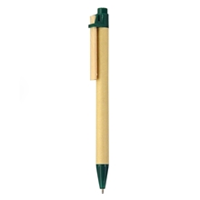 Blackpen Click - Action Eco - Friendly Green Ballpoint Pen in Recycled Paper, Wood, Plastic
