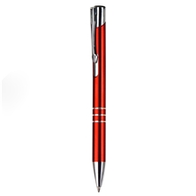 Blackpen Aluminum Plunge - Action Ballpoint Pen in Red w / Chrome Points