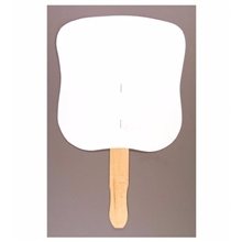 Hourglass Shape Hand Fan, Full Color Digital
