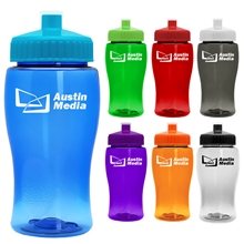 Poly - Pure Jr. - 18 oz Transparent Bottle with Push pull lid