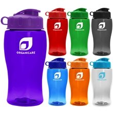 Poly - Pure Jr. - 18 oz Transparent Bottle with Flip lid