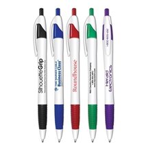 Silhouette Grip - Retractable Ball Point Pen With Rubber Grip