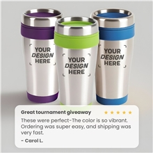 16 oz Blue Monday Insulated Travel Tumbler