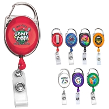 OBERLIN PI 30 Cord PhotoImage (R) Full Color Imprint* Retractable Carabiner Style Badge Reel and Badge Holder (Patent D539, 122)
