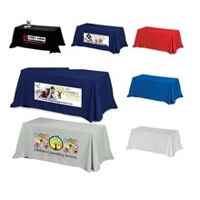 PREAKNESS EIGHT 3- Sided Economy 8 ft Table Cloth Covers (PhotoImage Full Color) / Fits 8 ft Table