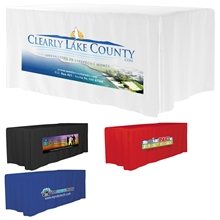 OMAHA SIX 4- Sided Fitted Style Table Covers Table Throws (PhotoImage Full Color) / Fits 6 ft Table