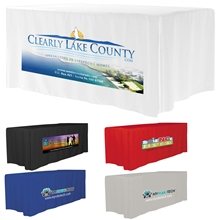 OMAHA EIGHT 4- Sided Fitted Style Table Covers Table Throws (PhotoImage Full Color) / Fits 8 ft Table