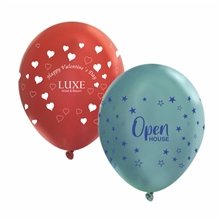 11 Metallic Latex Wrap Balloons