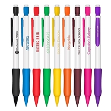 Mechanical Pencils - White Barrel with Rubber Grip 2 HB Leads - Refillable