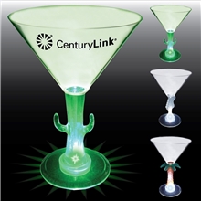 10 oz Light Up Novelty Stem Plastic Martini Glass