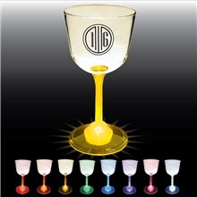 7 oz Light Up Standard Stem Plastic Wine Glass