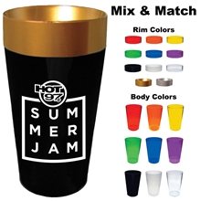 20 oz Plastic Mix and Match Rim Color Cup