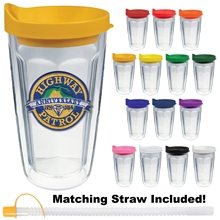 16 oz Thermal Dual Walled Travel Tumbler - Embroidered Emblem