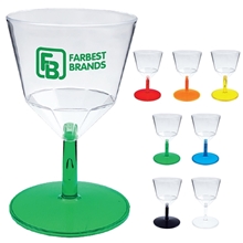 2 oz Plastic Wine Sampler with Choice of Stem Color