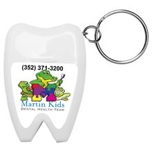 HAPPY TEETH Tooth Shaped Dental Floss Dispenser with Keyring