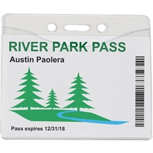 3-3/4 x 3 Vinyl Badge Pouch