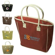Seville Jute Canvas Tote Bag