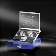 Clearaward Optical Crystal Personal Laptop Computer Achievement Award 5 1/2 in