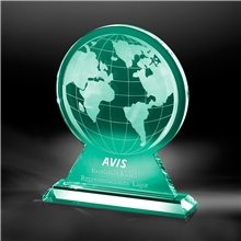Clearaward World View Jade Crystal Achievement Award 8 in