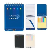 Spiral Jotter With Sticky Notes, Flags Pen