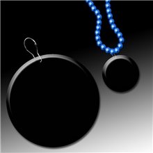 2 1/2 Medallion Badges - Black Circle