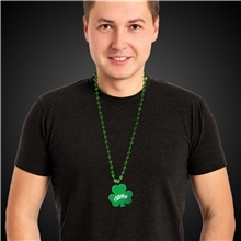 Green Shamrock Plastic Medallion Badges