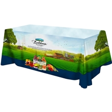 All Over Full Color Dye Sub Table Cover - flat poly 3- sided, fits 8 table