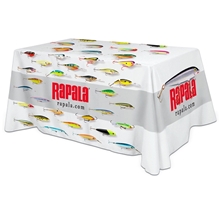 All Over Full Color Dye Sub Table Cover - flat poly 4- sided, fits 6 table