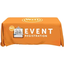 All Over Full Color Dye Sub Table Cover - flat poly 4- sided, fits 8 table