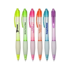 Groove - Retractable Ball Point Pen with White Rubber Grip