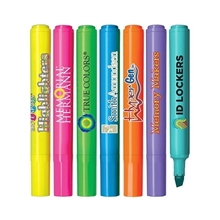 Brite Spots(R) Fluorescent Highlighters with Solid Barrel Full Color Decal - USA Made