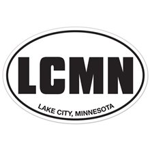 4 x 6 Oval - White Vinyl Decal - Stock shape