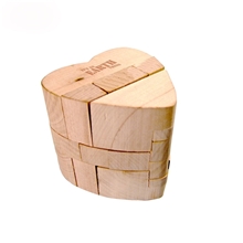 Goodfaire Natural Wood Heart Puzzle, Love, Home Play
