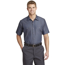 Red Kap(R) Short Sleeve Striped Industrial Work Shirt
