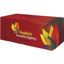 All Over Full Color Dye Sub Table Cover - fitted poly 4- sided, fits 6 table