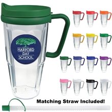 24 oz Thermal Dual Walled Travel Mug - Embroidered Emblem