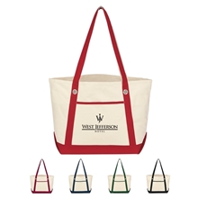Medium Cotton Canvas Sailing Tote Bag