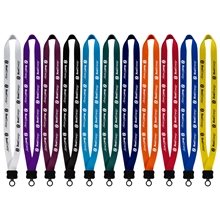 3/4 Smooth Nylon Lanyard with Plastic Clamshell O - Ring