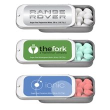 2 x 1 Small Silver Rectangular Slider Tin with Mints
