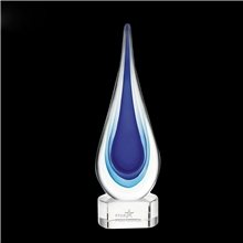 Clearaward Blue Tear Drop Optical Crystal 12 1/2 In