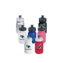 9 oz USA Made Easy - Squeeze Polyethylene Water Bottle w / Push / Pull Cap
