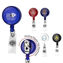 BELLEFONTAINE VL 30 Cord Round Retractable Badge Reel and Badge Holder with Rotating Alligator Clip Attachment