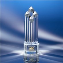 Clearaward Optical Crystal Endeavor Diamond Columns Achievement Award 12 in