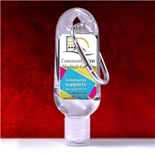 SANGO 1.0 oz Hand Sanitizer Antibacterial Gel in Flip - Top Bottle with Carabiner