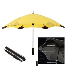 The Blunt Stick Umbrella 47 Yellow Aerodynamic Aluminum Canopy Wind Weather