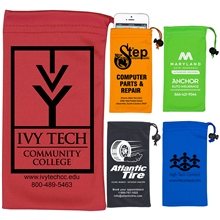 CLEAN - N - CARRY Spot Color Microfiber Drawstring Pouch For Cell Phones, Eyeglasses and Other Accessories