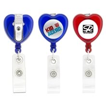 Heart - Shaped Retractable Badge Holder
