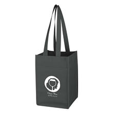 Non - Woven 4 Bottle Recycled Wine Tote Bag