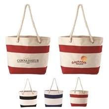 Cotton Resort Tote Bag with Rope Handle