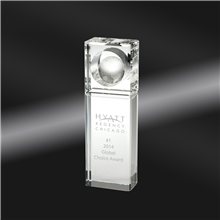 Clearaward Optical Crystal World Globe 7 In